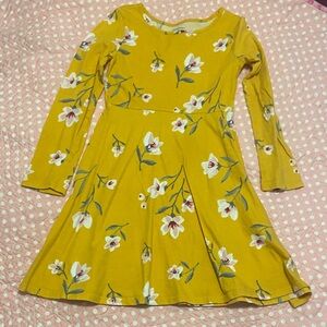 Jumping Beans Yellow Floral Kids Dress